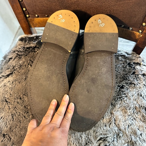 John Varvatos Fleetwood Black Leather Lace Up Combat Boots, Size 10 - Picture 5 of 12